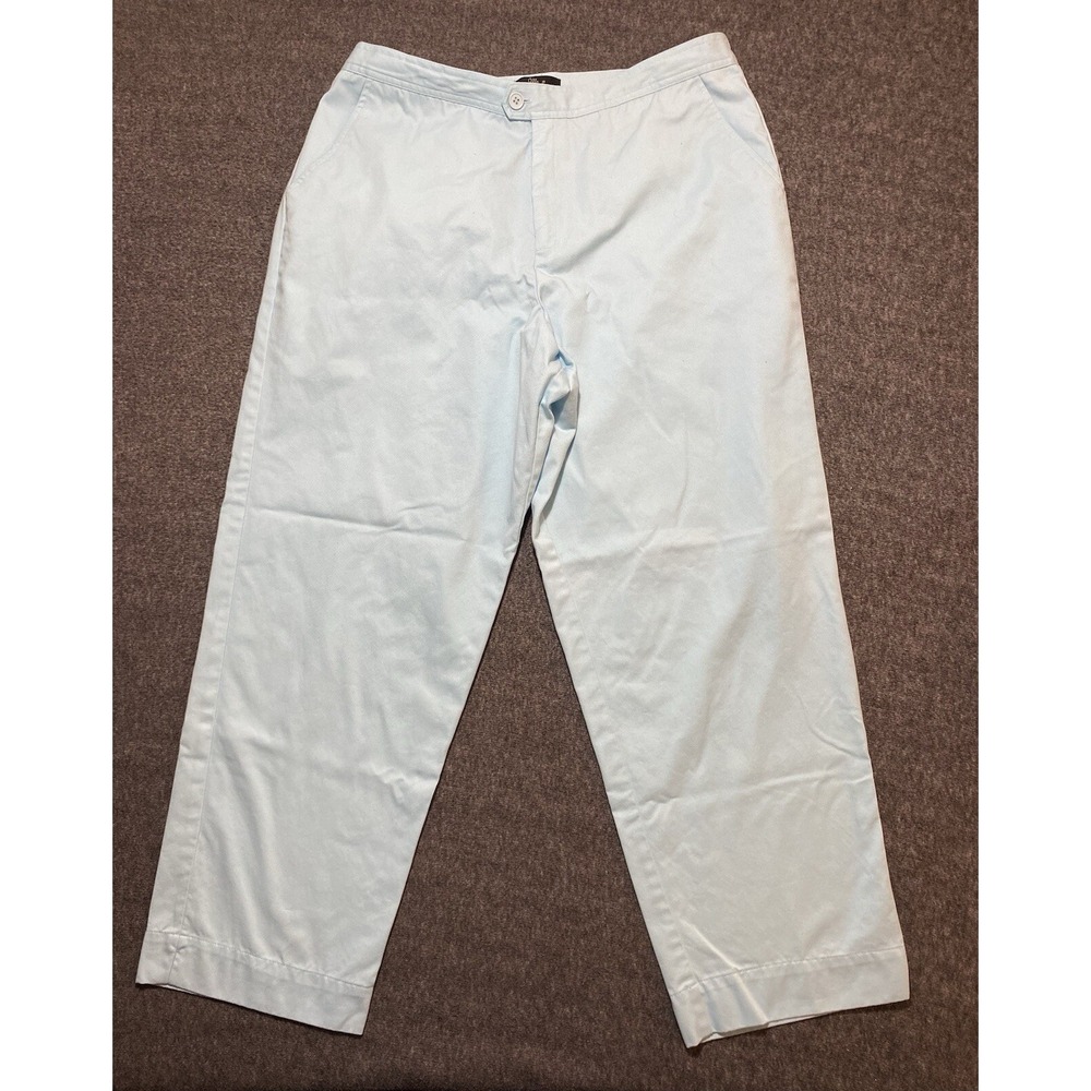 Ms. Lee Pants Women's Blue Elastic Waistband Flat Front Size 18W